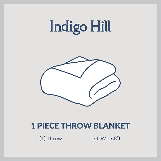 Indigo Hill by HiEnd Accents Ski Toile Sherpa Throw Blanket, Snow Mountain Pine Tree Ski Season Print Blanket for Camping Outdoor, Cabin Lodge Fleece Blanket for Couch, Sofa, Bed, 54x68 inch