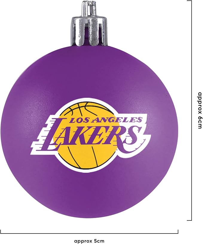 foco NBA Team Logo 12-Pack Ball Hanging Tree Holiday Ornament Set