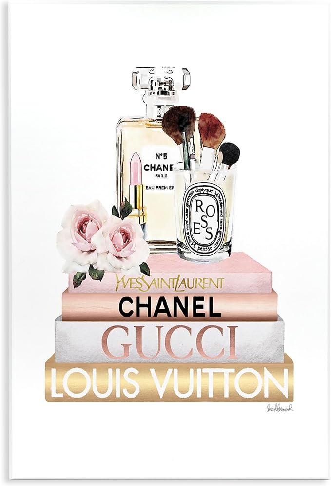 Glam Cosmetics on Fashion Books, 10 x 15 Inch Mounted Print on Wall Plaque | Stupell Industries · By Amanda Greenwood · Ready to hang · Made in USA