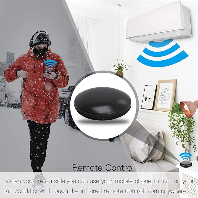 Universal WiFi Smart IR Blaster Compatible with Alexa Google Assistant | FRANKEVER All-In-One Infrared Hub, Tuya App Wifi Control For Ac Tv Dvd Stb, Voice Automation Without Extra Hub