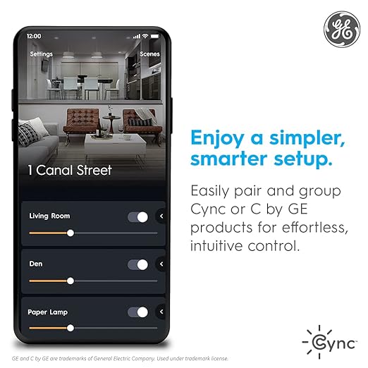 C by GE Smart Switch, Wi-Fi & Bluetooth, No Hub, Alexa Google | On/off button style, neutral wire required, works with Alexa & Google Home, no hub needed, easy DIY install