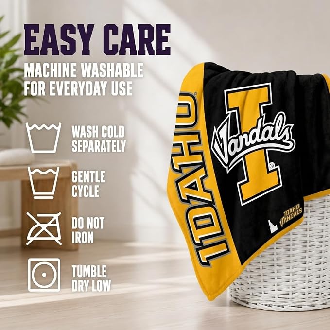 Proformance Home NCAA Idaho Vandals Endzone Ultra Soft Tailgate Throw