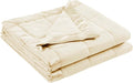 Madison Park Down Alternative Twin Size Blanket for Bed, Satin Trim, Cream | Lightweight Windom Blanket Premium 3M Scotchgard Moisture Wicking Treatment, OEKO TEX, Soft Bed Cover, All Season