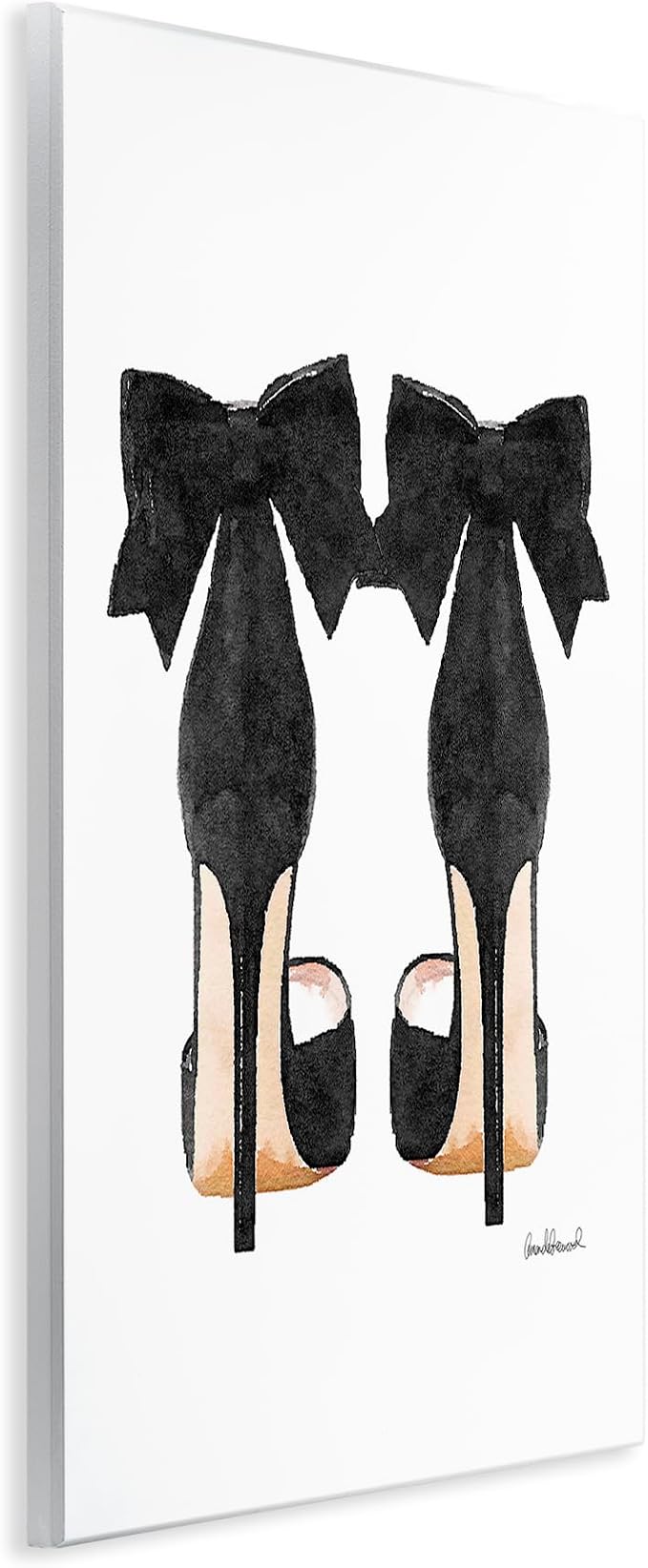 Stupell Industries Glam Pumps Heels With Black Bow Wall Plaque Art, Proudly Made in USA 10x15 | Stupell Industries · By Amanda Greenwood · Hand finished · Ready to hang · Made in USA
