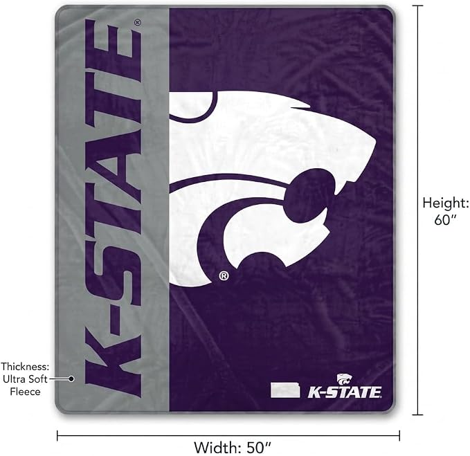 Proformance Home NCAA Kansas State Wildcats Endzone Ultra Soft Tailgate Throw