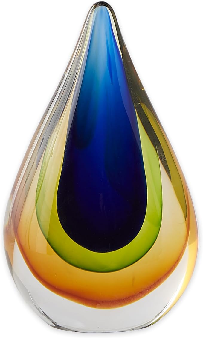 Zingz & Thingz Dazey Den Collection Glass Teardrop Décor, Teardrop, 4x2x6.5