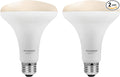 SYLVANIA SMART+ Bluetooth Mesh 60W Equivalent BR30 LED Light Bulb, Dimmable Soft White, Compatible with Alexa, 2 Pack