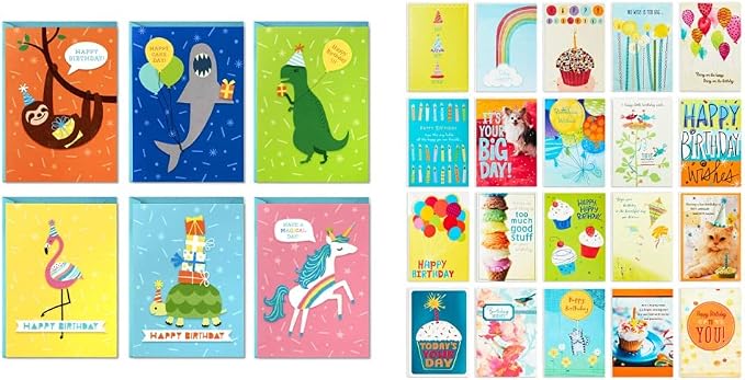 Hallmark Kids Birthday Cards Assortment, 48 & 20 Cards with Envelopes