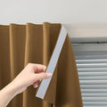 Self Adhesive Curtains, Stick Curtain Blackout Shades Window Cover Curtains for Living Room No Drilling, 59" W X 96" L, Brown, 1 Panel