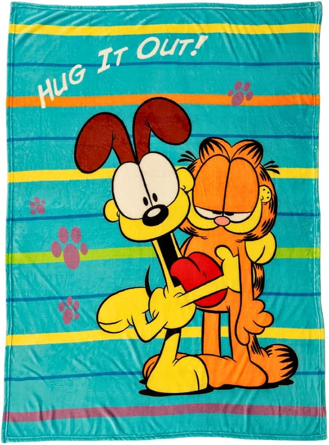 Collectibles Garfield Bedding Super Soft Micro Raschel Throw, 46 in x 60 in, (Official Licensed Product) by Franco