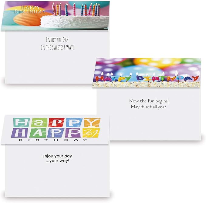 Current Festive Mega Birthday Greeting Card Value Pack – Set of 36 (18 Designs), Large 5 x 7 inches, Envelopes Included