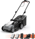 Litheli 40V 16 Inch Lawn Mower,Cordless and Lightweight,2x5Ah Battery Included