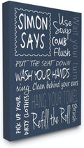 The Stupell Home Décor Collection Simon Says Bath Rules Chalkboard Bathroom | Stupell Industries | 16 x 20 Inches, Easy to Hang and Sturdy, Made in USA, by Regina Nouvel