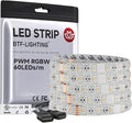 BTF-LIGHTING RGBW LED Strip Lights,UL Listed,5050 4 Colors in 1 RGB + 2700K-3000K Warm White,24V DC,16.4ft/5m 60LEDs/m 12mm White PCB, IP65 Waterproof for Home Decoration(No Adapter or Controller)
