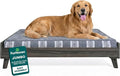 Furhaven (Old Version) Elevated Dog Bed Frame for 44" x 35" XL Dog Beds, Easy Assembly - Mid-Century Modern Bed Frame - Gray Wash, Jumbo/XL