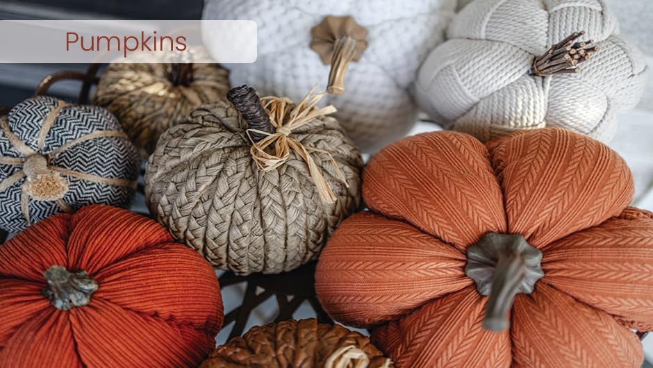 Boston International Pumpkin Décor Autumn & Fall Decorations, Medium, Chevron- Black/Cream - Image 4