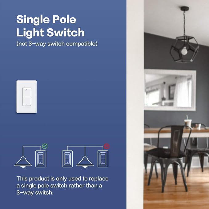Aqara Zigbee Smart Light Switch (No Neutral, Double Rocker) | Remote Control and Set Timer for Home Automation, Requires Aqara Hub, Compatible with Alexa,Apple HomeKit,Google Home