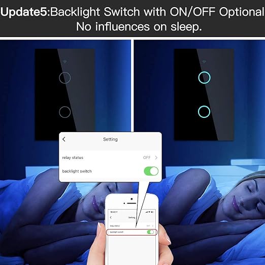 MOES ZigBee Smart Touch Wall Light Switch,Requires Tuya ZigBee Hub,No Neutral Wire/N+L Wiring,No Capacitor,Smart Life Tuya 2/3 Way Remote Control, Work with Alexa Google Home, 2MQTT,2 Gang Black
