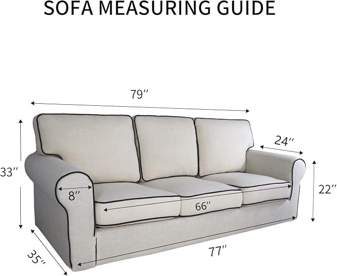 PureFit Stretch Couch Covers for Sofa Large Sofa Slipcovers Chocolate | 1-Piece Spandex Couch cover Soft Couch protector, Sofa cover Washable with Non Skid Foam and Elastic Bottom for Kids, Dogs
