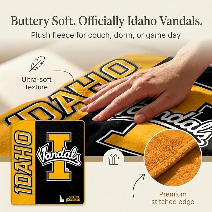 Proformance Home NCAA Idaho Vandals Endzone Ultra Soft Tailgate Throw