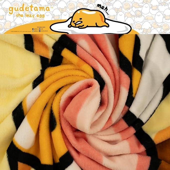 Collectibles Gudetama Bedding Super Soft Cozy Blanket, 62 in x 90 in, (Officially Licensed Product) by Franco