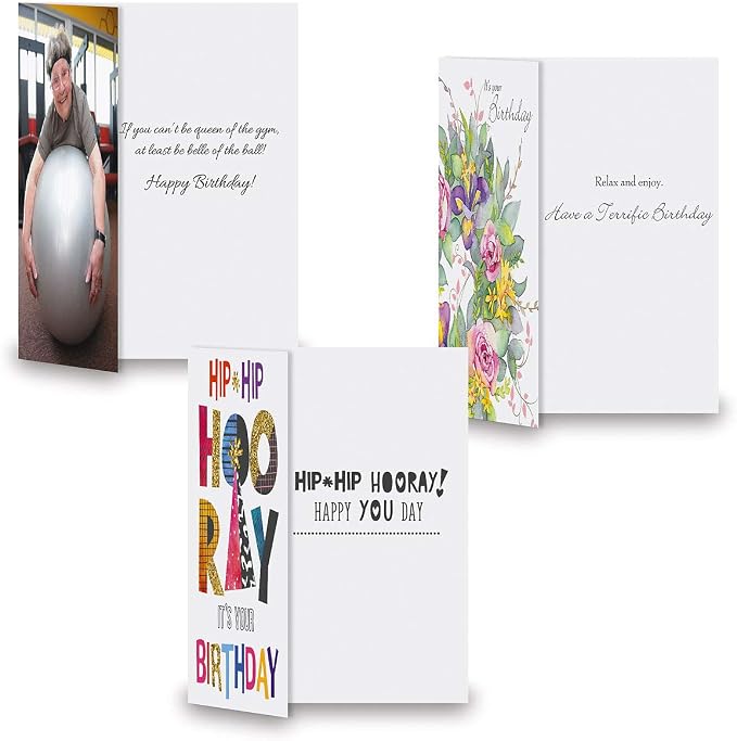 Current Festive Mega Birthday Greeting Card Value Pack – Set of 36 (18 Designs), Large 5 x 7 inches, Envelopes Included
