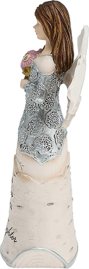 Pavilion Gift Company 82349 Granddaughter Angel Figurine, 5-1/2-Inch, Silver