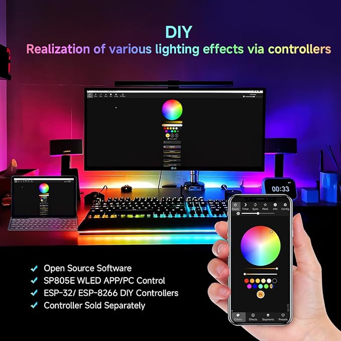 BTF-LIGHTING RGBW LED Strip Lights,UL Listed,5050 4 Colors in 1 RGB + 6000K-7000K Cool White,12V DC,16.4ft/5m 60LEDs/m 12mm Black PCB, IP65 Waterproof for Home Decoration(No Adapter or Controller)