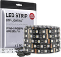 BTF-LIGHTING RGBW LED Strip Lights,UL Listed,5050 4 Colors in 1 RGB + 2700K-3000K Warm White,12V DC,16.4ft/5m 60LEDs/m 12mm Black PCB, IP30 for Home Decoration(No Adapter or Controller)