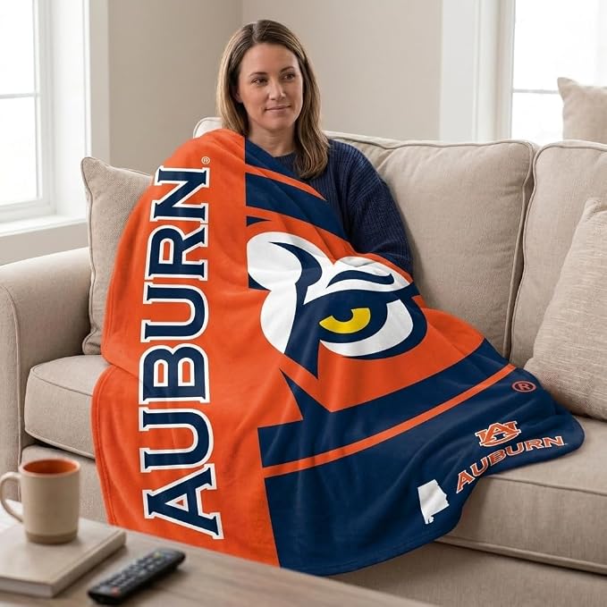 Proformance Home NCAA Auburn Tigers Endzone Ultra Soft Tailgate Throw