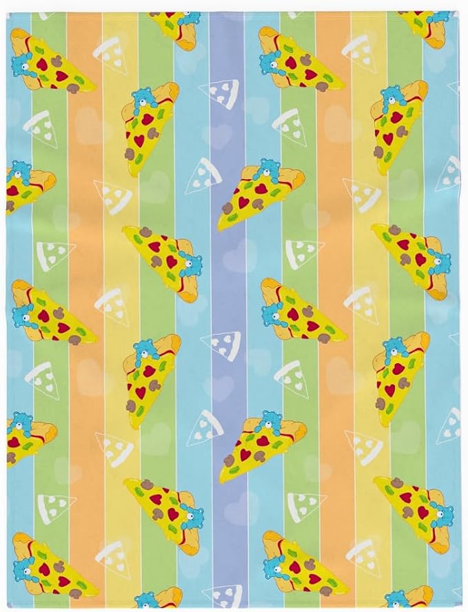 Care Bears Nostalgic Pizza Bedding Super Soft Cozy Plush Throw, 46 in x 60 in, (Officially Licensed Product) by Franco Collectibles