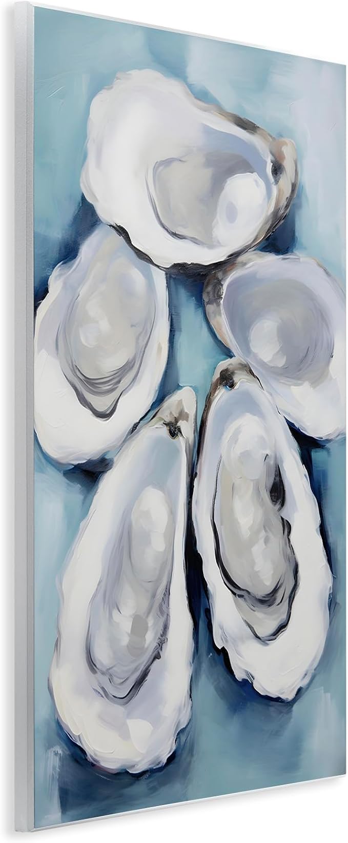 Five Oyster Shells Nautical, 13 x 19 Inch Mounted Print on Wall Plaque | Stupell Industries · By Petal Prints Design · Ready to hang · Perfect for living room · bedroom · office · Made in USA