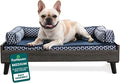 Furhaven Elevated Dog Bed Frame for 30" x 20" Medium Dog Beds, Easy Assembly - Mid-Century Modern Bed Frame - Gray Wash, Medium