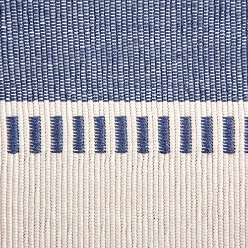 DII Dobby Stripe Woven Table Runner, 13x108 (13x113.5, Fringe Included) French Blue (Pack of 12) - Image 3
