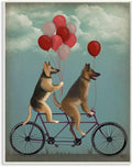 Comic Dog Bicycle Balloon Humor, 10 x 15 Inch Mounted Print on Wall Plaque | Stupell Industries · By Fab Funky · Ready to hang · Hand finished · Made in USA