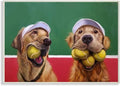 The Stupell Home Decor Collection Mouth Full Tennis Ball Retriever Dogs Painting Wall Plaque Art, 12.5x18.5, Multi-Color | Stupell Industries | 19 x 13 Inches, Easy to Hang and Sturdy, Made in USA, by Lucia Heffernan