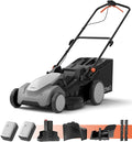 Litheli 21" Lawn Mower (Push), 40V Battery Powered Lawn Mower(2 x 8.0Ah)