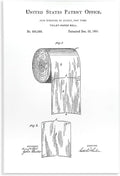 'Toilet Paper Roll Vintage Patent Minimal'| Wall Plaque Art | Stupell Industries | 10 x 15 Inches, Easy to Hang and Sturdy, Made in USA, by Studio W