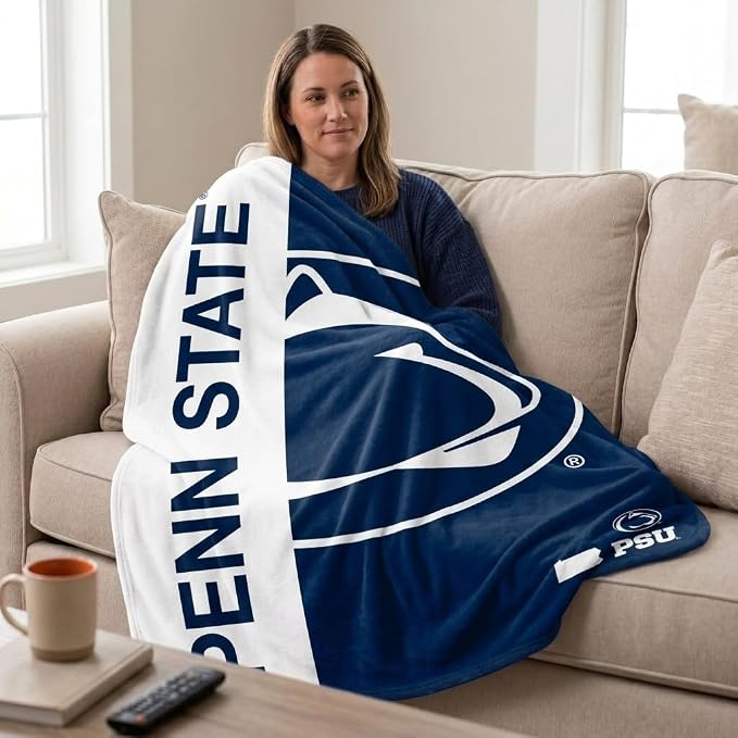 Proformance Home NCAA Penn State Nittany Lions Endzone Ultra Soft Tailgate Throw