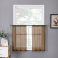 Tollpiz Sheer Tier Curtains Kitchen Linen Textured Half Curtain Sheers Light by Tollpiz
