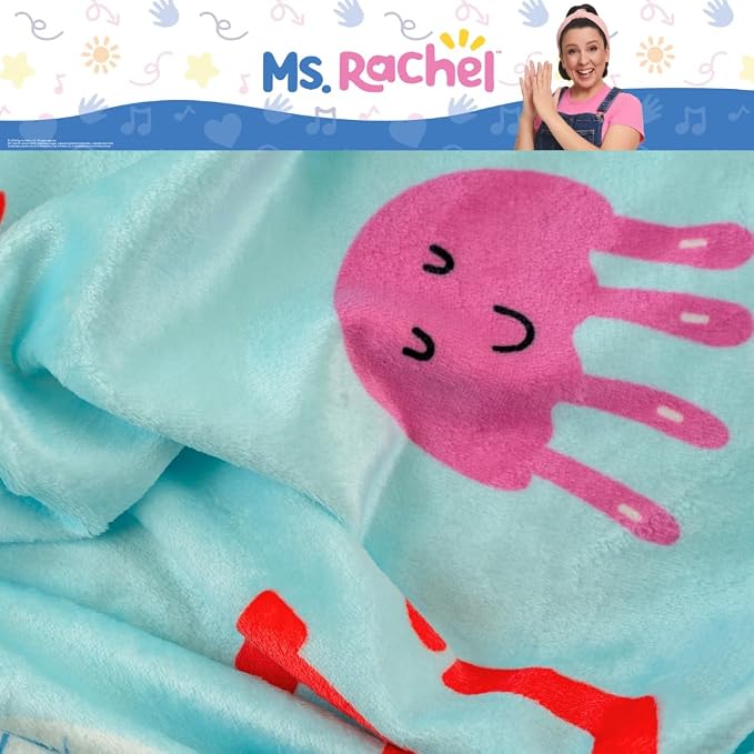 Ms. Rachel Educational Adventures Bedding Super Soft Cozy Throw Blanket, 62 in x 90 in, (Officially Licensed Product) by Franco Kids