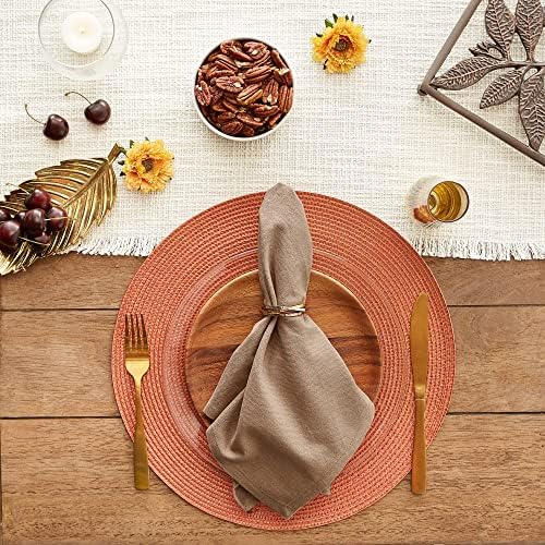 DII Solid Pastel Napkin Set Cotton, Machine Washable, 20x20 Inch, Mushroom, 6 Count - Image 5