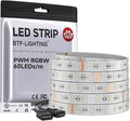 BTF-LIGHTING RGBW LED Strip Lights,UL Listed,5050 4 Colors in 1 RGB + 2700K-3000K Warm White,24V DC,16.4ft/5m 60LEDs/m 12mm White PCB, IP67 Waterproof for Home Decoration(No Adapter or Controller)