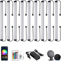 Under Cabinet LED Lighting, Dimmable Under Counter Lights, WiFi Smart Controlled,RGB,12 Inch, Multicolor Linkable Lamps with Remote Control, Compatible with Alexa Google Home (9 Pack)