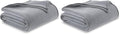 Vellux 1B07055 Original Insulating Core Hotel Style Solid Blanket Machine Washable Soft Cozy Warm Pet Friendly Bed Sofa Blankets, Twin, Grey (Pack of 2)
