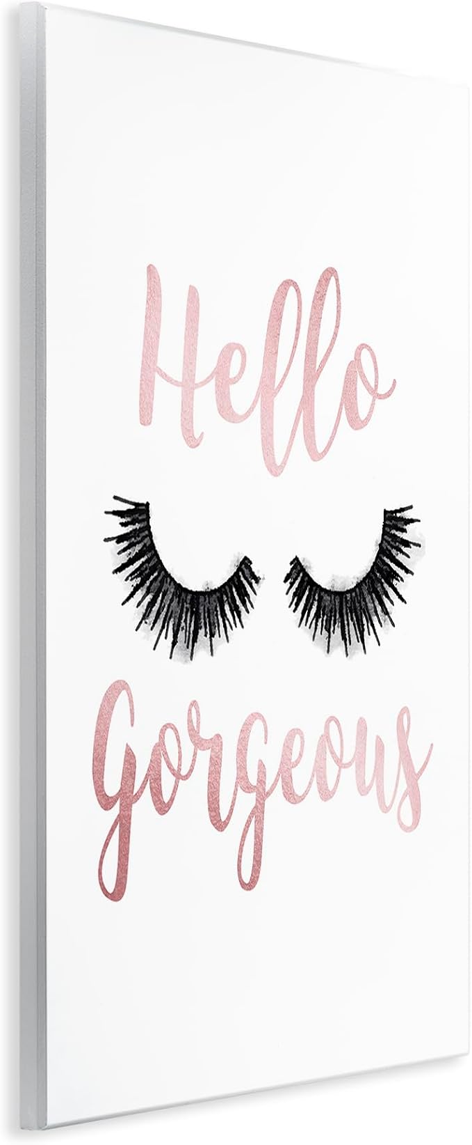 'Hello Gorgeous Black Eyelashes'| Wall Plaque Art | Stupell Industries | 10 x 15 Inches, Easy to Hang and Sturdy, Made in USA, by Amanda Greenwood