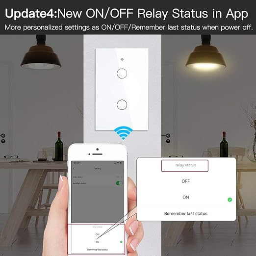 MOES ZigBee Smart Touch Wall Light Switch,Requires Tuya ZigBee Hub,No Neutral Wire/N+L Wiring,No Capacitor,Smart Life Tuya 2/3 Way Remote Control, Work with Alexa Google Home, 2MQTT,2 Gang White