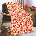 Elegant Comfort Lightweight Throw Blanket- Halloween Themed, Soft, Cozy and Plush- Throw Blankets, Perfect for Lounging This Spooky Season, 50 x 60 inches, Autumn Leaves, Throw Blanket