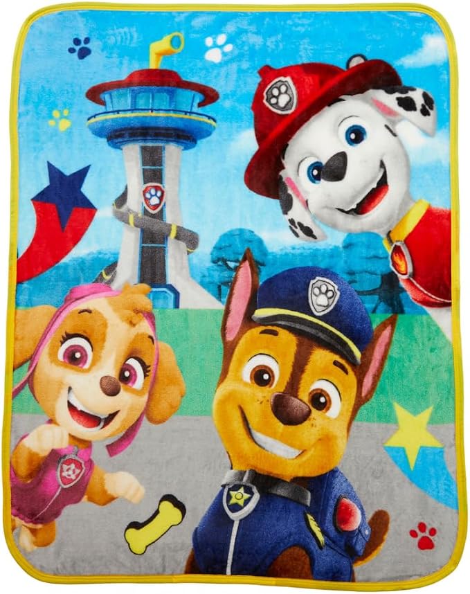 Paw Patrol Kids Bedding Super Soft Silk Touch Throw, 40 in x 50 in, (Official Licensed Product) By Franco