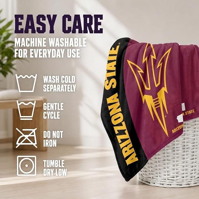 Proformance Home NCAA Arizona St Sun Devils Endzone Ultra Soft Tailgate Throw